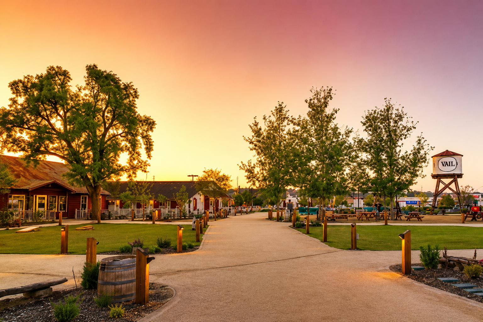 Vail Kids Ranch at sunset